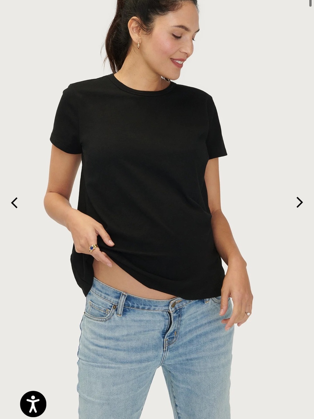 HATCH Maternity Classic Crewneck Tee - Black